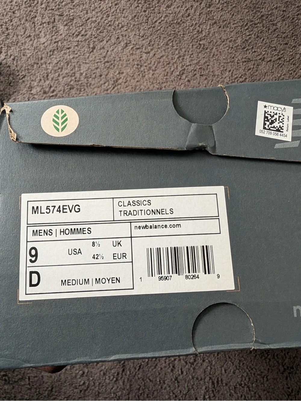 New Balance Men’s Gray Suede & Mesh Retro Sneakers